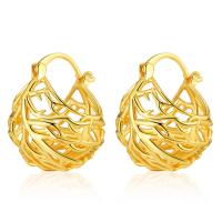 Brass Leverback Earring, 18K gold plated, fashion jewelry & for woman, golden, nickel, lead & cadmium free, 18x21mm, Sold By Pair