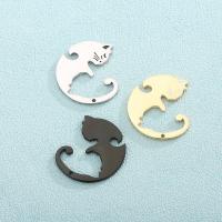 Stainless Steel Animal Pendants 304 Stainless Steel Cat fashion jewelry & Unisex Sold By PC