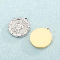 Stainless Steel Pendants 304 Stainless Steel Round fashion jewelry 25mm Sold By PC