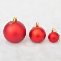 plástico PVC Decoración del árbol de Navidad, Esférico, chapado, Joyas de Navidad & diverso tamaño para la opción & mate, más colores para la opción, 6PCs/Bolsa, Vendido por Bolsa