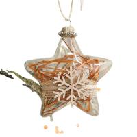 Glass Christmas Tree Decoration with Sequins & Seedbead & Wood & Christmas jewelry Sold By PC