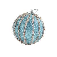 PE Foam Christmas Tree Decoration, with Sequins, Round, Christmas jewelry, more colors for choice, 80mm, Sold By PC