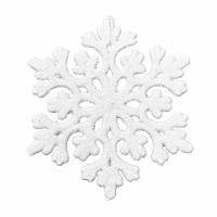 Plastic Christmas Tree Decoration, Snowflake, Christmas jewelry & different size for choice, white, Sold By Bag