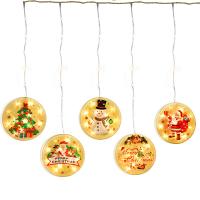 PVC Plastic LED Christmas Light with brass wire & Polypropylene(PP) Flat Round brushwork  Sold By PC