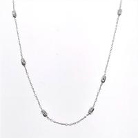 925 Sterling Silver Necklaces silver color plated fashion jewelry & for woman silver color 430mm Sold By Lot