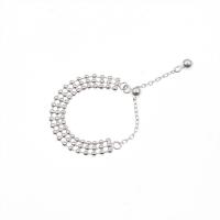 925 de prata esterlina anel Woven Ball, polido, Ajustável & para mulher, cor original, vendido por Lot