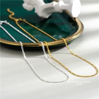 925 Sterling Silver Necklaces plated fashion jewelry & for woman 430mm Sold By Lot