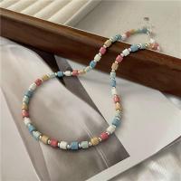 925 Sterling Silver Necklaces with Seedbead polished fashion jewelry & for woman multi-colored 460mm Sold By Lot