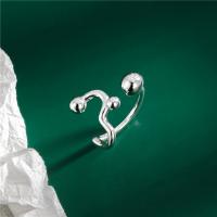 Sterling Silver Jewelry Finger Ring, 925 sterline d'argento, lucido, Regolabile & per la donna, colore originale, Venduto da lotto