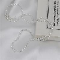 925 Sterling Silver Necklaces polished fashion jewelry & for woman original color 420mm Sold By Lot