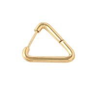 Stainless Steel Huggie Hoop Earring 304 Stainless Steel Triangle Vacuum Ion Plating for woman & hollow Sold By PC