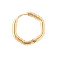 Stainless Steel Huggie Hoop Earring 304 Stainless Steel Geometrical Pattern Vacuum Ion Plating for woman & hollow Sold By PC