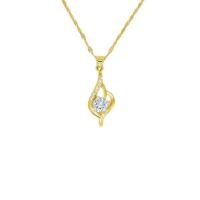 Titanium Steel Necklace with Brass with 1.96inch extender chain Heart 18K gold plated for woman & with rhinestone Length Approx 15.7 Inch Sold By PC