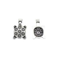 Tibetan Style Animal Pendants, Turtle, antique silver color plated, Unisex, nickel, lead & cadmium free, 18x12x3mm, Approx 100PCs/Bag, Sold By Bag
