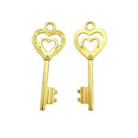 Zinc Alloy Key Pendants gold color plated Unisex & hollow nickel lead & cadmium free Approx Sold By Bag