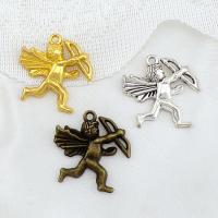 Tibetan Style Pendants, Angel, plated, Unisex, more colors for choice, nickel, lead & cadmium free, 25x25x2.50mm, Approx 100PCs/Bag, Sold By Bag