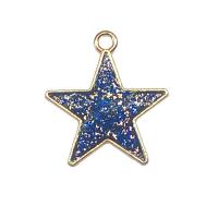 Tibetan Style Enamel Pendants, Star, gold color plated, Unisex, more colors for choice, nickel, lead & cadmium free, 16x18mm, Approx 100PCs/Bag, Sold By Bag