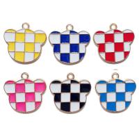 Tibetan Style Enamel Pendants, Bear, gold color plated, Unisex, more colors for choice, nickel, lead & cadmium free, 22x20mm, Approx 100PCs/Bag, Sold By Bag