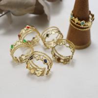 Titan Edelstahl Ringe, Titanstahl, 14 K vergoldet, Modeschmuck & für Frau & Emaille, goldfarben, 20mm, verkauft von PC