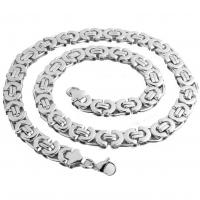 Ожерелье из нержавеющей стали , Нержавеющая сталь 304, различной длины для выбора & разный размер для выбора & Мужский, оригинальный цвет, продается Strand