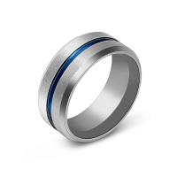 Titanium Steel Finger Ring, Donut, Vacuum Ion Plating, fashion jewelry & Unisex & different size for choice, more colors for choice, 8mm, US Ring Size:7-11, Sold By PC