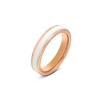 Titanium Steel Finger Ring, Donut, Vacuum Ion Plating, fashion jewelry & Unisex & different size for choice & enamel, more colors for choice, US Ring Size:6-11, Sold By PC
