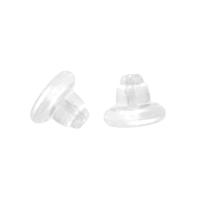 Resin Ear Nut Component, oprindelige farve, 6.50x5mm, 500pc'er/Lot, Solgt af Lot