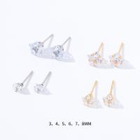 Rhinestone Earring, 304 Stainless Steel, Star, Vacuum Ion Plating, different size for choice & for woman & with rhinestone, more colors for choice, Sold By PC