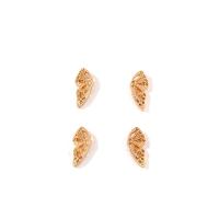 Zinc Alloy Stud Earring Set, Butterfly, guldfarve belagt, 4 stykker & for kvinde & hule, nikkel, bly & cadmium fri, 6x15mm, Solgt af sæt