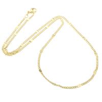 Brass Chain Necklace gold color plated Unisex Length Approx 17.5 Inch Sold By Lot