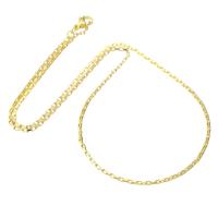 Messingkette Halskette, Messing, goldfarben plattiert, unisex, Länge:ca. 17.5 ZollInch, 10PCs/Menge, verkauft von Menge