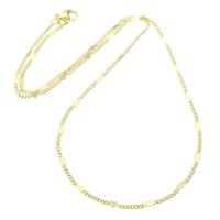 Mässing Chain Necklace, guldfärg pläterade, Unisex, Längd 17.4 inch, 10PC/Lot, Säljs av Lot