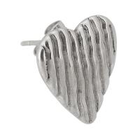 Stainless Steel Stud Earrings 316 Stainless Steel Heart fashion jewelry & for woman original color Sold By PC