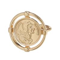 Pierścionek ze stopu cynku, Stop cynku, Platerowane w kolorze złota, biżuteria moda & dla kobiety, złoty, 21mm, sprzedane przez PC