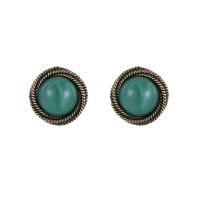 Resin Earring Zinc Alloy with Resin plated fashion jewelry & for woman green Sold By Pair