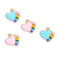 Tibetan Style Enamel Pendants, Heart, gold color plated, Unisex, more colors for choice, nickel, lead & cadmium free, 18x18mm, Approx 100PCs/Bag, Sold By Bag