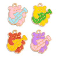 Tibetan Style Enamel Pendants, Bear, gold color plated, Unisex, more colors for choice, nickel, lead & cadmium free, 16x19mm, Approx 100PCs/Bag, Sold By Bag