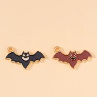 Tibetan Style Enamel Pendants, Bat, gold color plated, Unisex, more colors for choice, nickel, lead & cadmium free, 23x12mm, Approx 100PCs/Bag, Sold By Bag