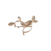 Hair Accessories DIY Findings, Brass, Leaf, rack plating, more colors for choice, nickel, lead & cadmium free, 47x35mm, Sold By PC