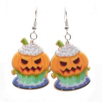 Acrylic Jewelry Earring, with Iron, Halloween Design & different styles for choice & for woman, Sold By Pair