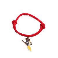 Polyester Cord Bracelet, with Tibetan Style, gold color plated, Halloween Design & Unisex & adjustable & different styles for choice & enamel, more colors for choice, nickel, lead & cadmium free, Length:14-26 cm, Sold By PC