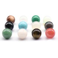 Decoração da moda, misto de pedras semi-preciosas, Roda, 12 peças, cores misturadas, 25mm, 12PCs/box, vendido por box
