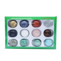 Fashion Decoration, Gemstone, Round, polished, 12 pieces, mixed colors, 40x40mm, 12PCs/Box, Sold By Box
