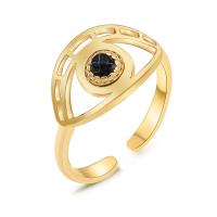 Ring Finger Titantium stali, ze Kamień naturalny, 14K złota chromowana, biżuteria moda & dla kobiety, złoty, 11mm,19mm, sprzedane przez PC