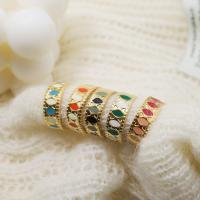 Пальцевидное Кольцо Титановой Стали, титан, ювелирные изделия моды & Женский & эмаль, Золотой, 20mm, продается PC
