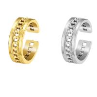 Rozsdamentes acél Finger Ring, 304 rozsdamentes acél, divat ékszerek & egynemű, több színt a választás, 18mm, Által értékesített PC