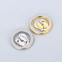 Stainless Steel Pendants 304 Stainless Steel fashion jewelry & DIY & with rhinestone 30mm Sold By PC