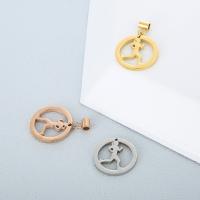 Stainless Steel Pendants, 304 Stainless Steel, fashion jewelry & DIY, more colors for choice, 19mm, Sold By PC