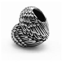 Stainless Steel Spacer Beads 316 Stainless Steel Heart polished DIY & blacken original color Approx 5mm Sold By PC