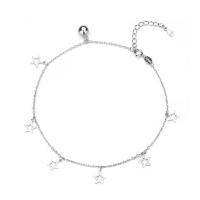 Fashion Sterling Silver Anklet, 925 Sterling Silver, silver color plated, fashion jewelry & for woman, silver color, 230mm, Sold By PC